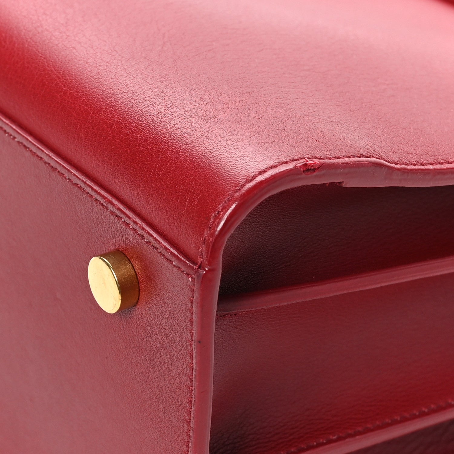 Saint Laurent Calfskin Small Sac De Jour Oxblood 11 of 11