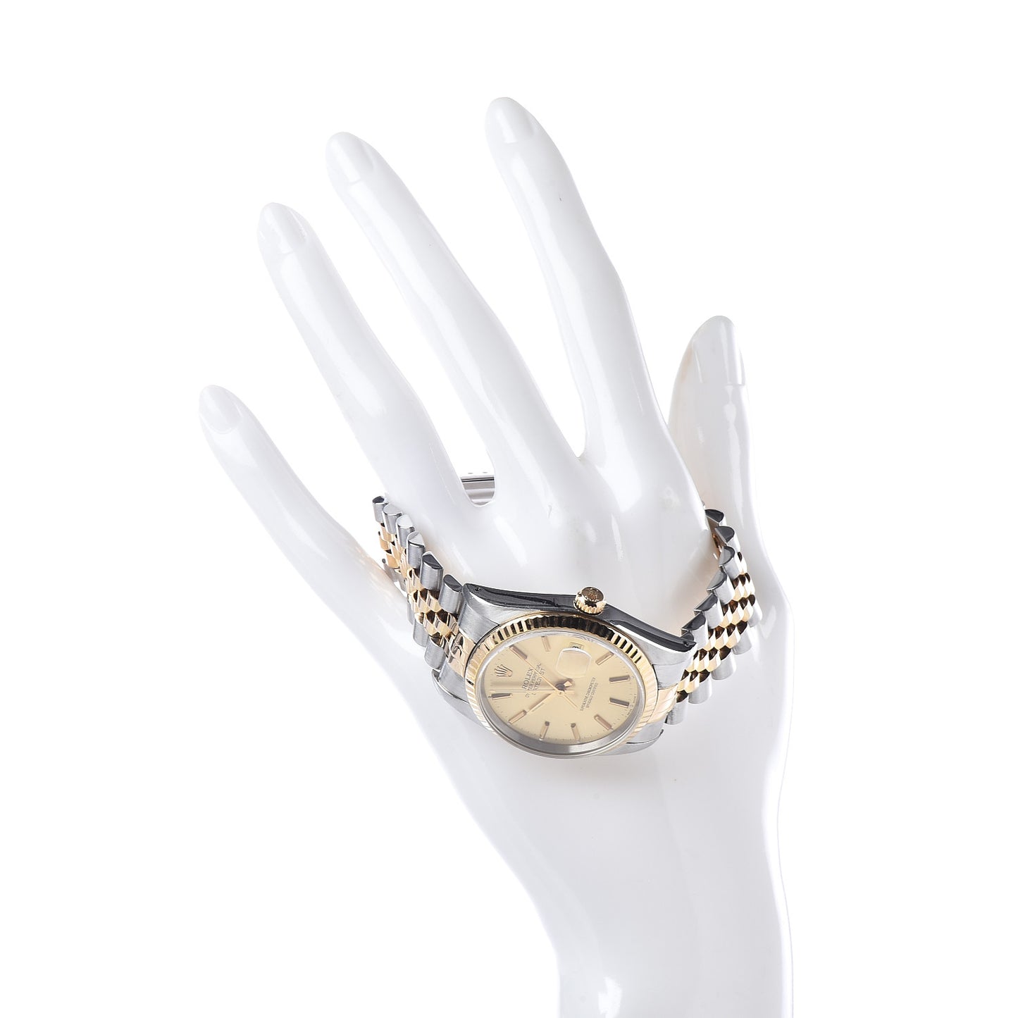 Stainless Steel 18K Yellow Gold 36mm Oyster Perpetual Datejust Watch Champagne 16233