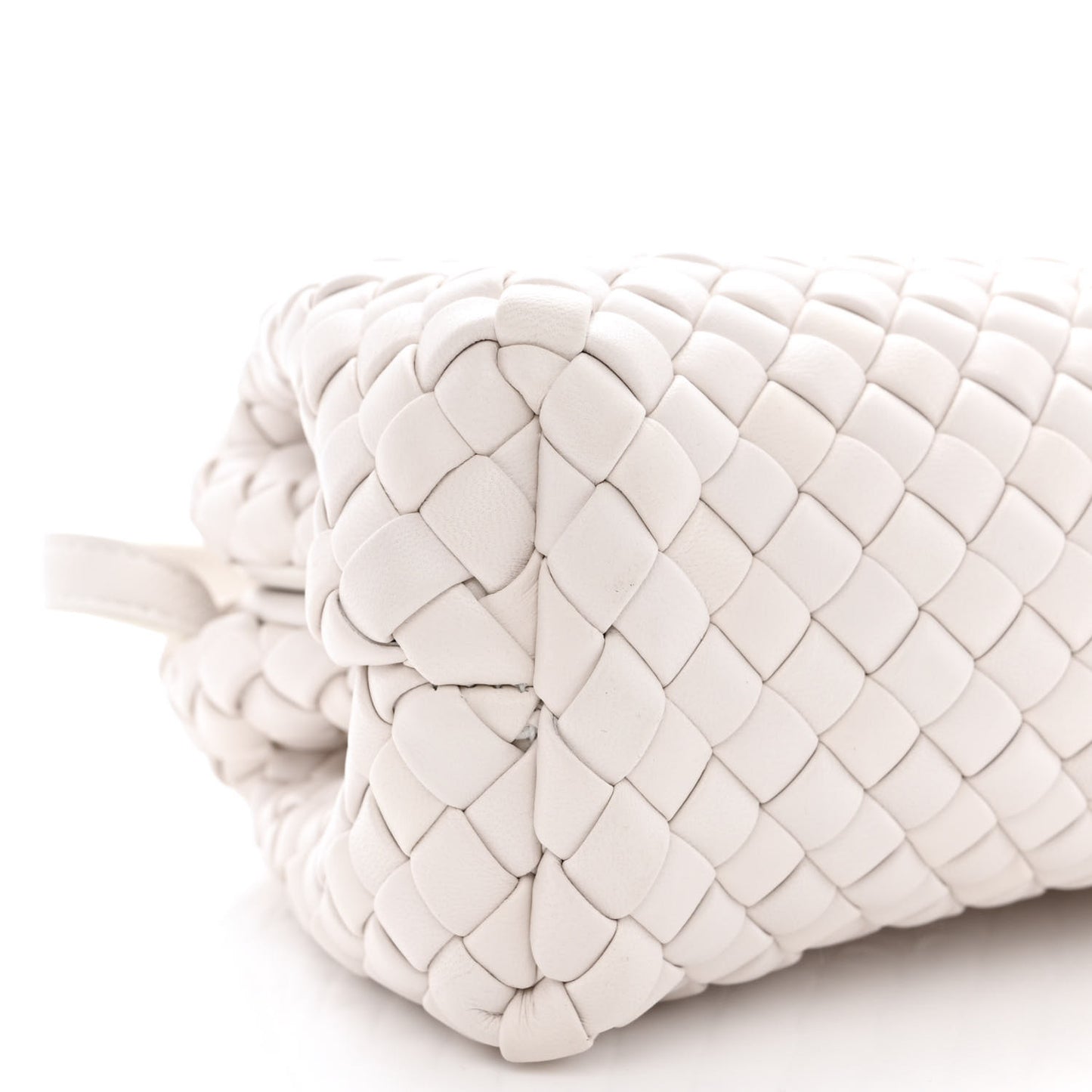 Nappa Intreccio Mini Padded Handle Bag Chalk