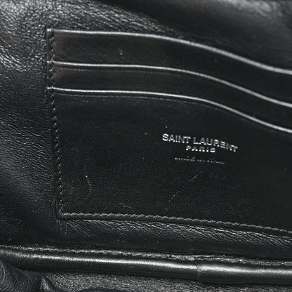 Saint Laurent Grain De Poudre Matelasse Monogram Mini Lou Camera Bag Marble Pink 13 of 14