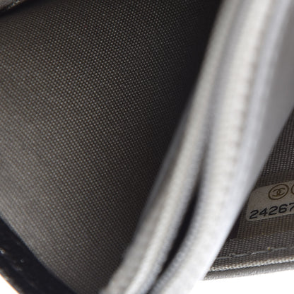 Chanel Metallic Calfskin Quilted Boy Wallet On Chain WOC Charcoal 7 of 12