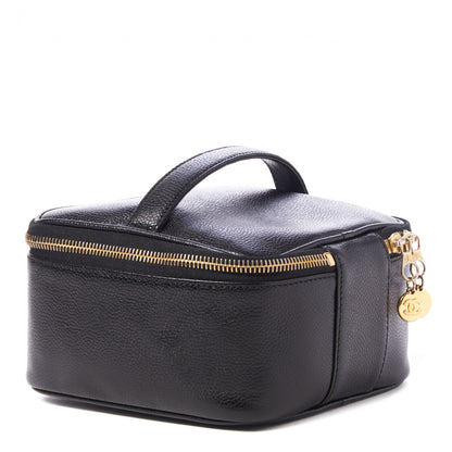 Chanel Caviar CC Vanity Cosmetic Case Black 2 of 9