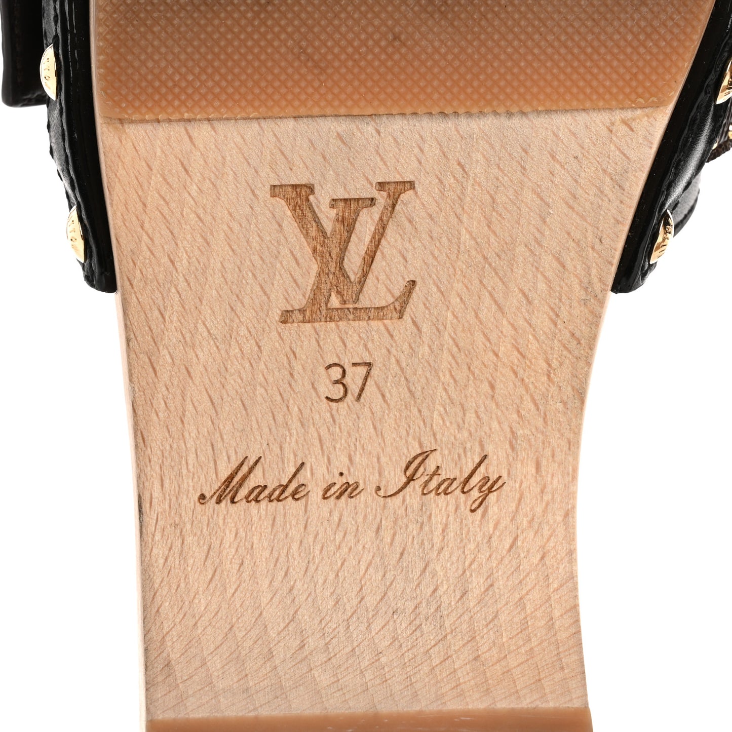 Calfskin Monogram Cottage Mules 37 Black