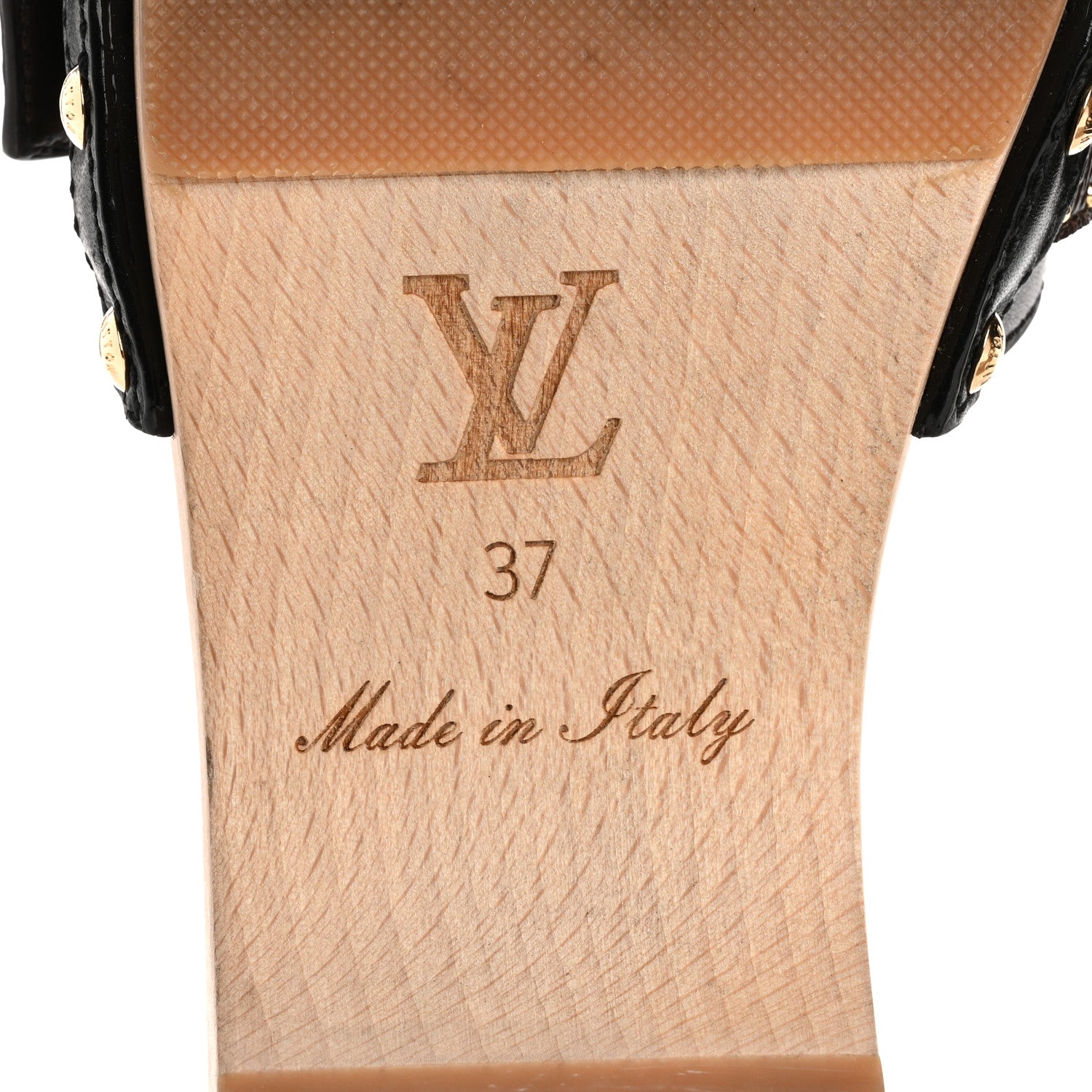 Louis Vuitton Calfskin Monogram Cottage Mules 37 Black 8 of 10