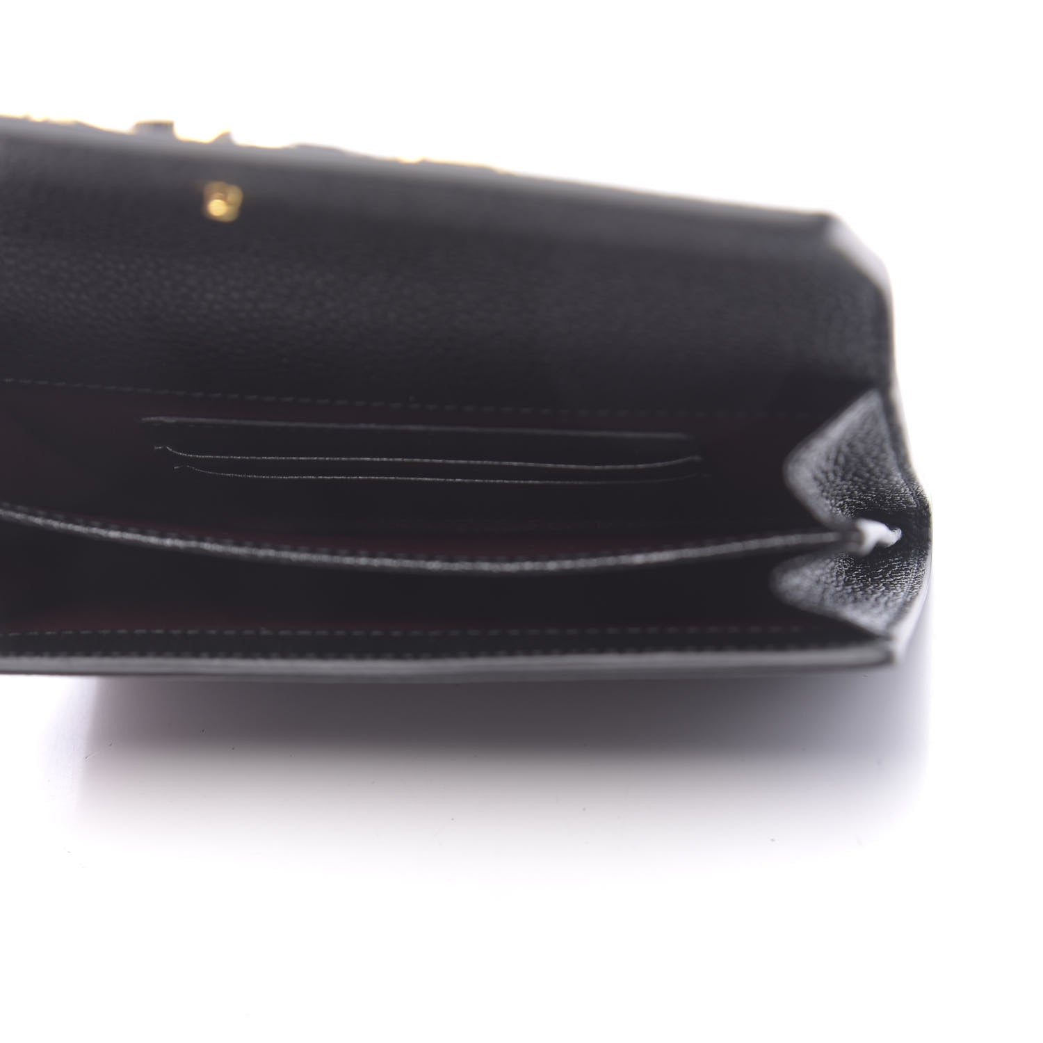 Gucci Grainy Calfskin Zumi Flap Card Case Black 5 of 8