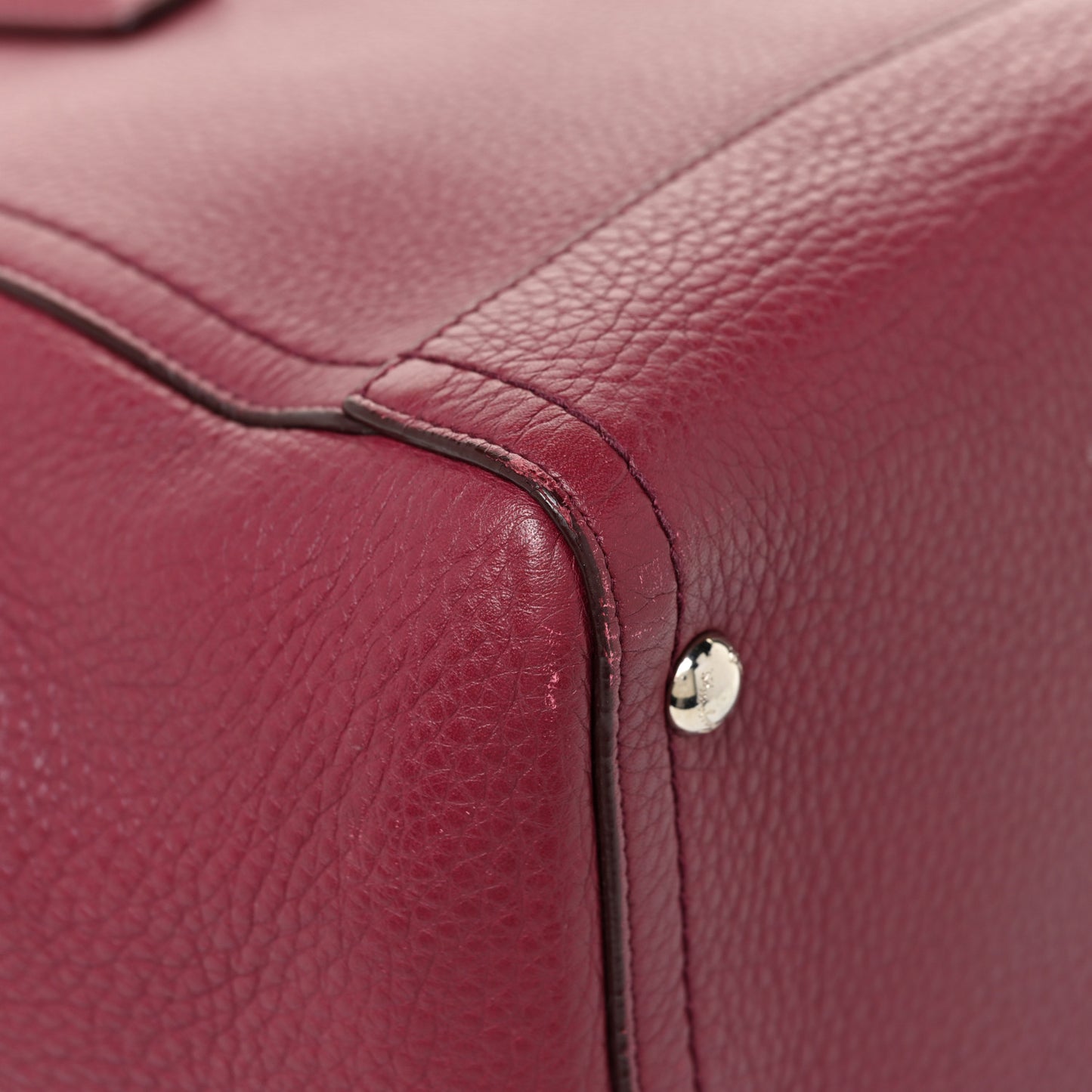 Calfskin Medium Verve Double Zip Tote Burgundy