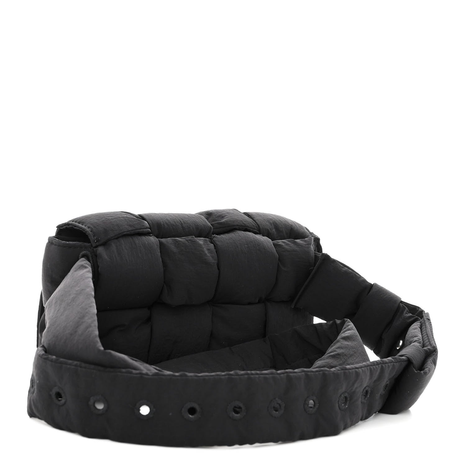 Bottega Veneta Nylon Intrecciato Padded Tech Mini Cassette Belt Bag Black 3 of 9