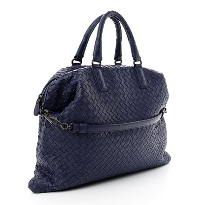 Bottega Veneta Nappa Intrecciato Medium Convertible Tote Baltic Blue 4 of 12