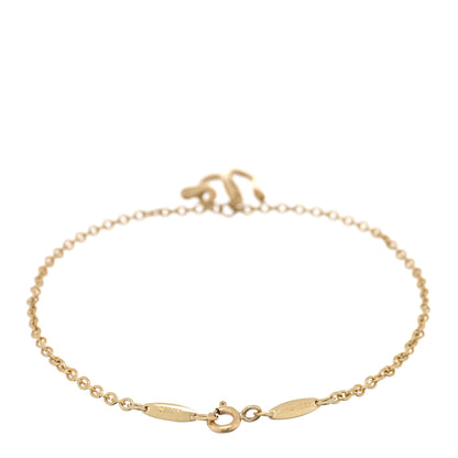 Tiffany 18K Yellow Gold Mini Elsa Peretti Alphabet W Bracelet 2 of 4