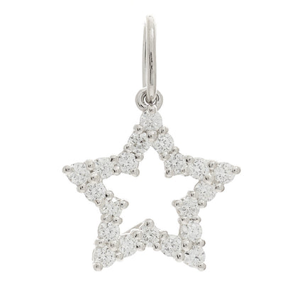 Tiffany Platinum Diamond Star Charm 1 of 4