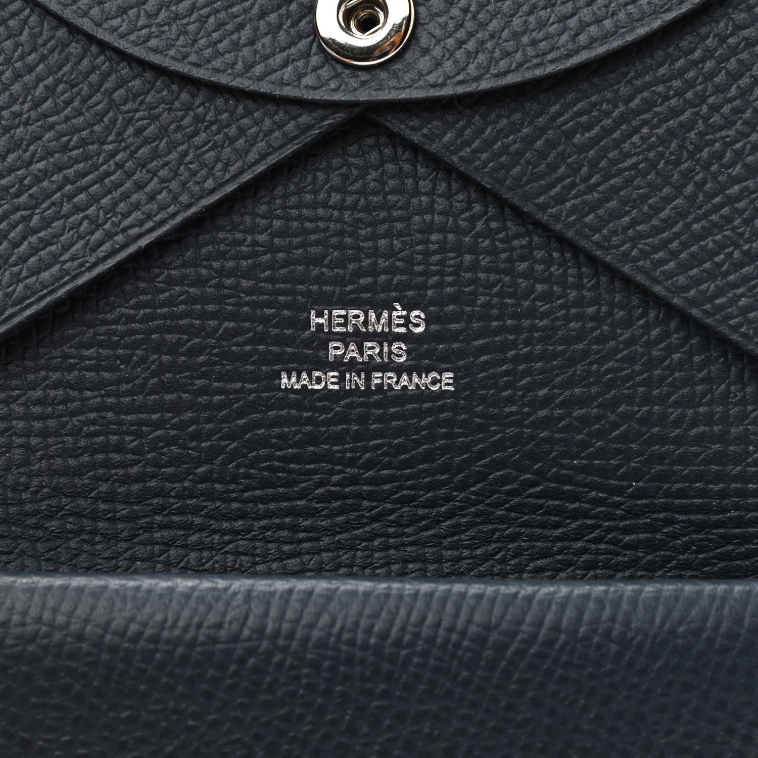 Hermes Epsom Duo Calvi Card Case Bleu Indigo 6 of 6