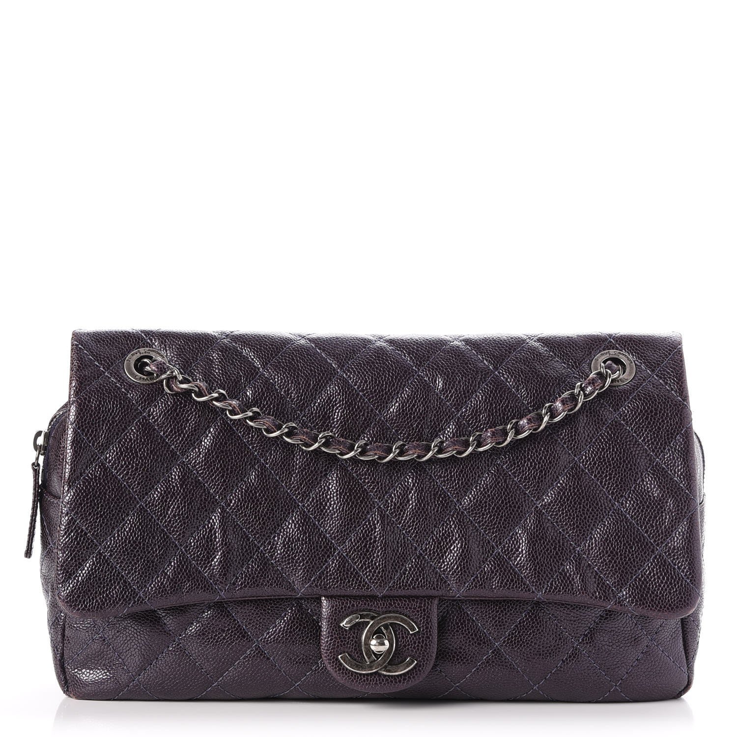 Chanel Iridescent Caviar Quilted Large Chic Flap Violet 1 of 8