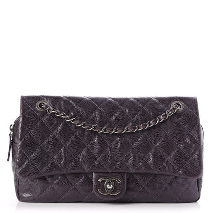 Chanel Iridescent Caviar Quilted Large Chic Flap Violet 1 of 8