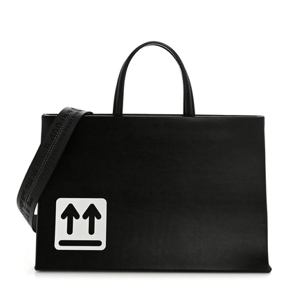 Off-White Calfskin Medium Box Bag Black 1 of 11