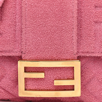 Fendi Terry Cloth Vitello Century Matte FF 1974 Embossed Belt Baguette Lollypop 9 of 11