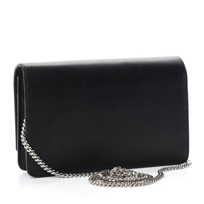 Fendi Vitello Liberty Studded Tube Wallet On Chain Black Multicolor 3 of 11