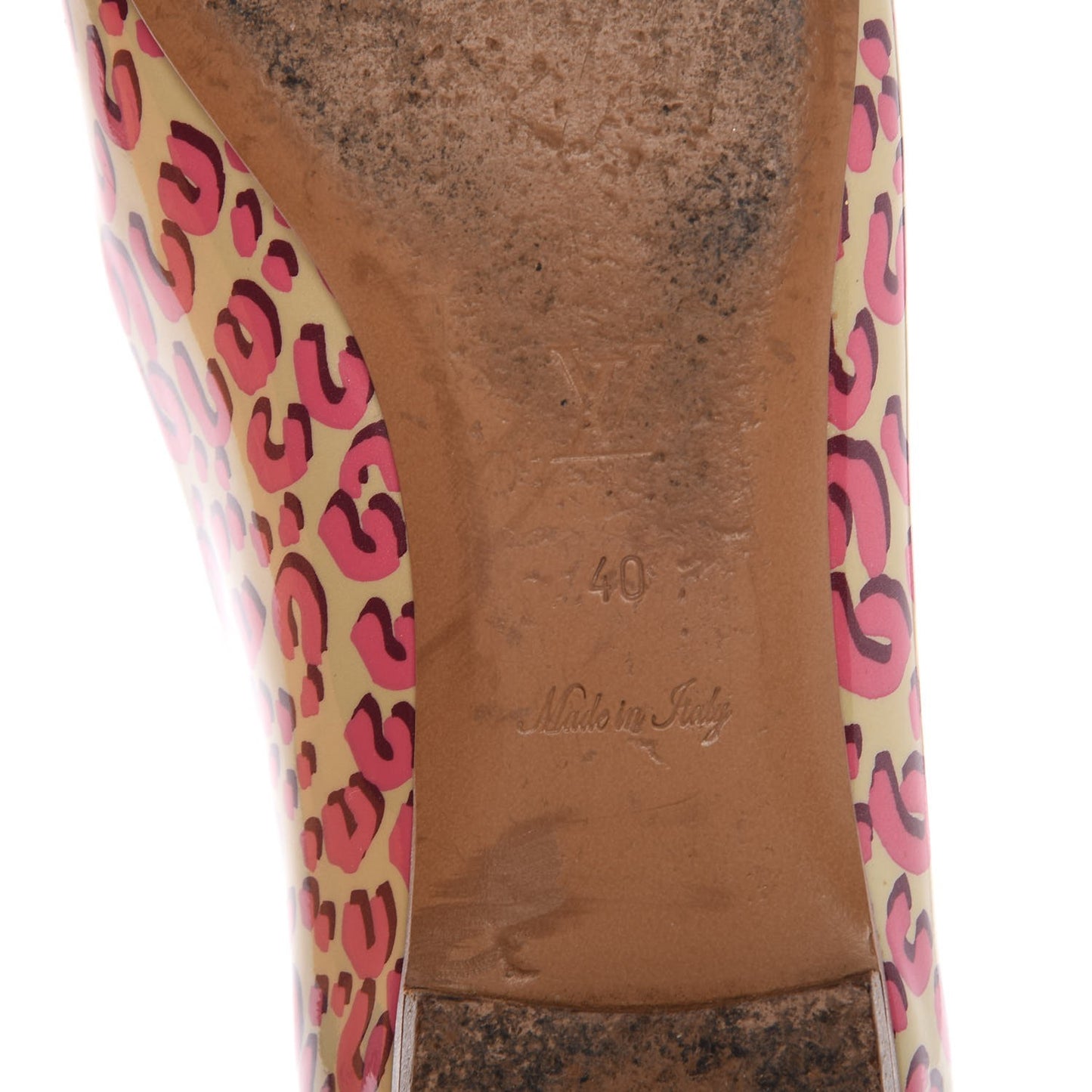Patent Leopard Ballet Flats 40 Blanc Corail