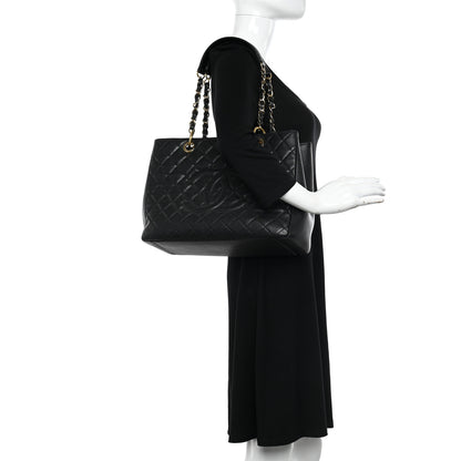 Chanel Caviar Quilted Grand Shopping Tote GST Black 2 of 12