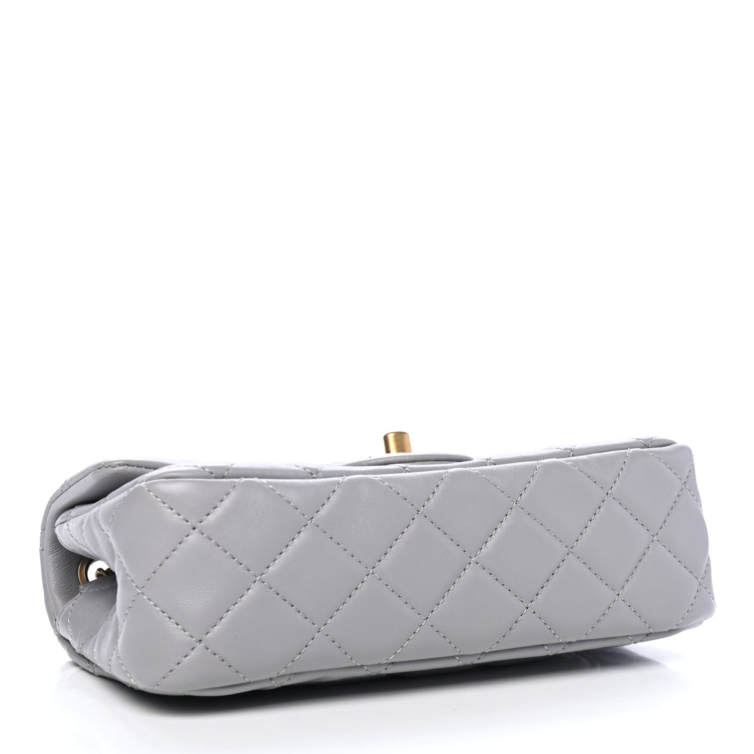 Chanel Lambskin Quilted Mini Rectangular Pearl Crush Flap Grey 3 of 4