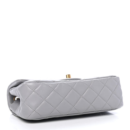 Chanel Lambskin Quilted Mini Rectangular Pearl Crush Flap Grey 3 of 4