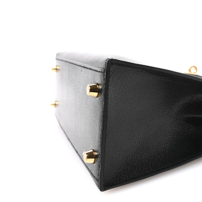 Hermes Chevre Chamkila Kelly Sellier 25 Black 9 of 10