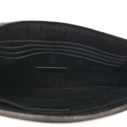 Saint Laurent Calfskin Crocodile Embossed Monogram iPad Case Black 5 of 8