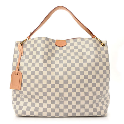 Louis Vuitton Damier Azur Graceful MM Rose Ballerine 1 of 10