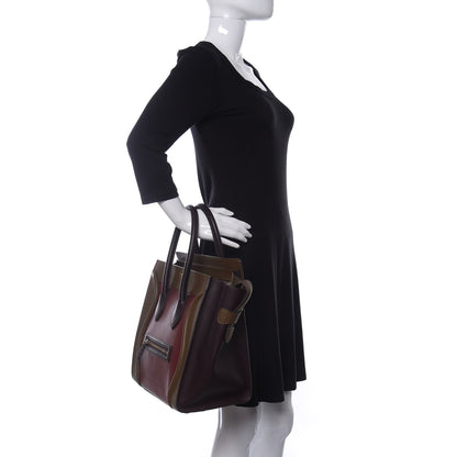 Celine Smooth Calfskin Mini Tri-Color Luggage Rust 2 of 11