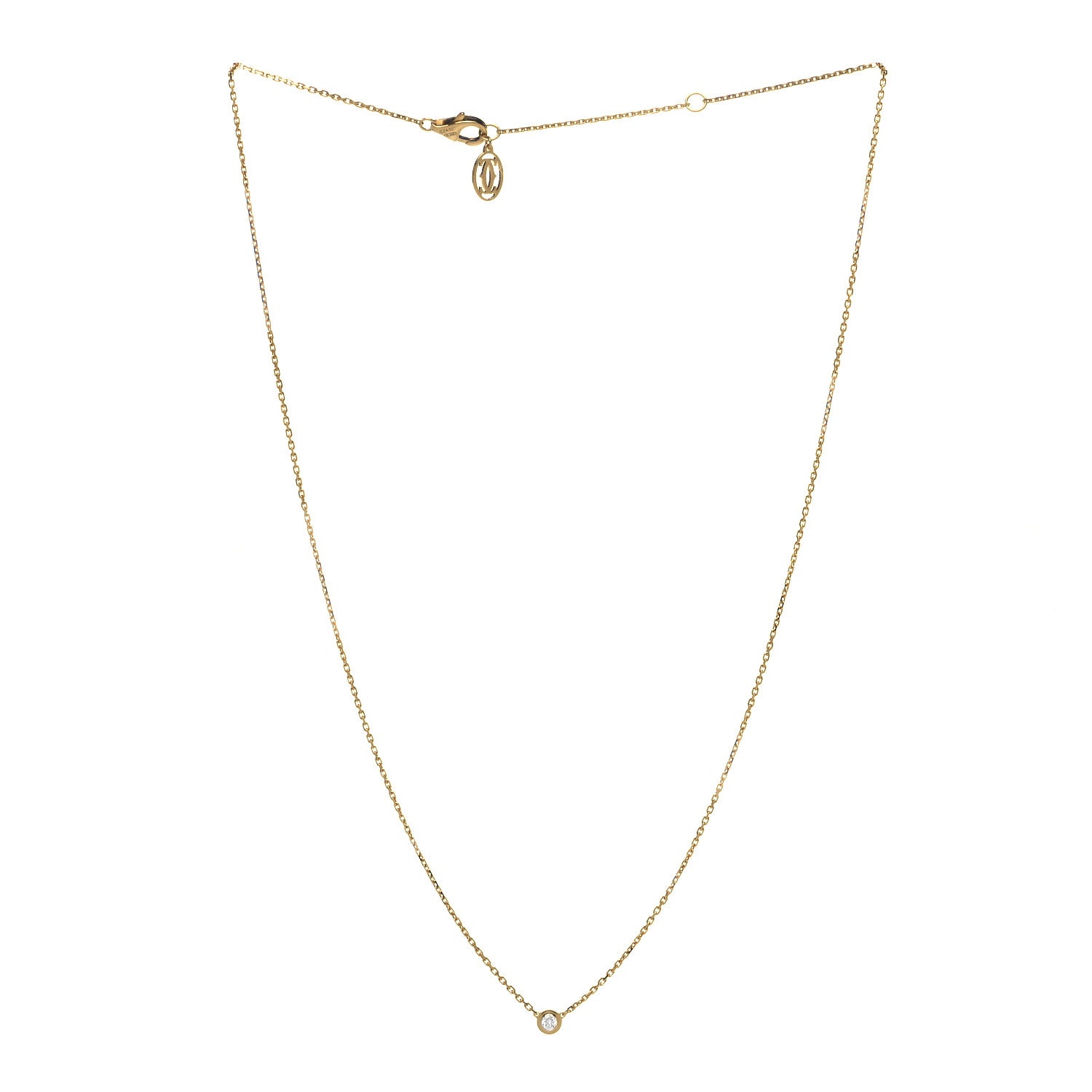 Cartier 18K Yellow Gold Diamond XS D'Amour Pendant Necklace 3 of 5