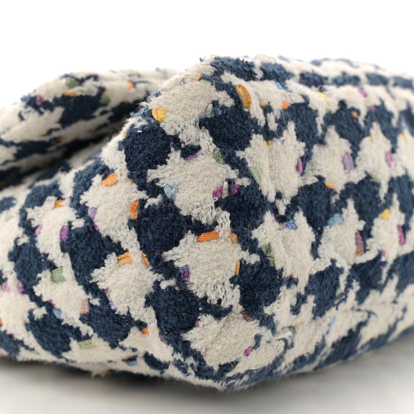 Tweed Quilted Medium Chanel 19 Flap Ecru Navy Blue Multicolor
