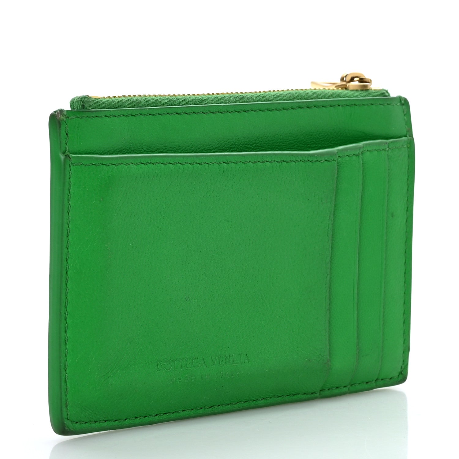 Bottega Veneta Nappa Maxi Intrecciato Zip Card Holder Parakeet 3 of 9