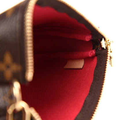 Louis Vuitton Monogram 2019 Christmas Animation Mini Courchevel Pochette Accessories Fuchsia 6 of 10