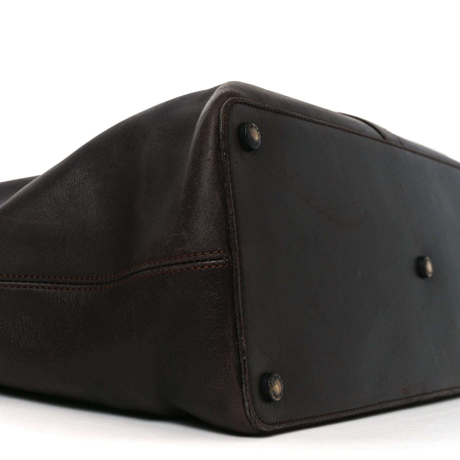 Chanel Calfskin Carrying Case Dark Brown 9 of 10