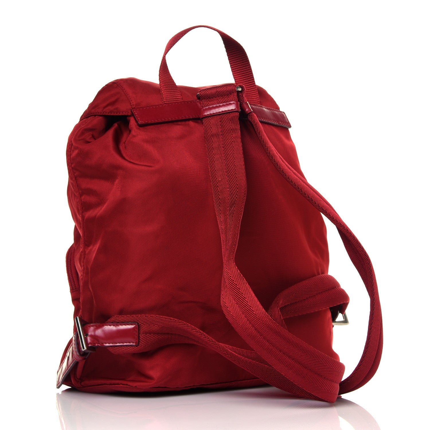 Prada Nylon Vela Single Buckle Backpack Rosso 2 of 16