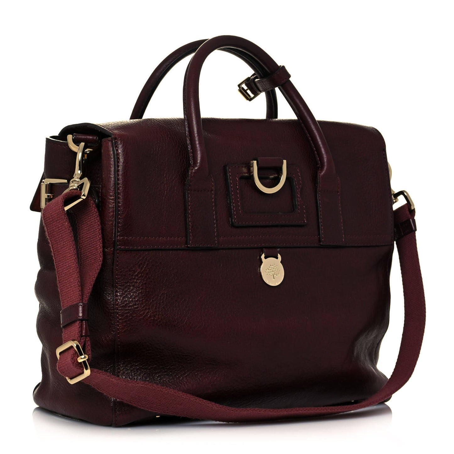 Natural Leather Cara Delevigne Convertible Satchel Oxblood