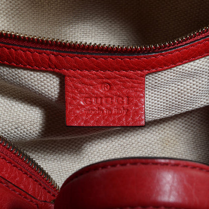 Gucci Pebbled Calfskin Medium Soho Boston Red 6 of 7