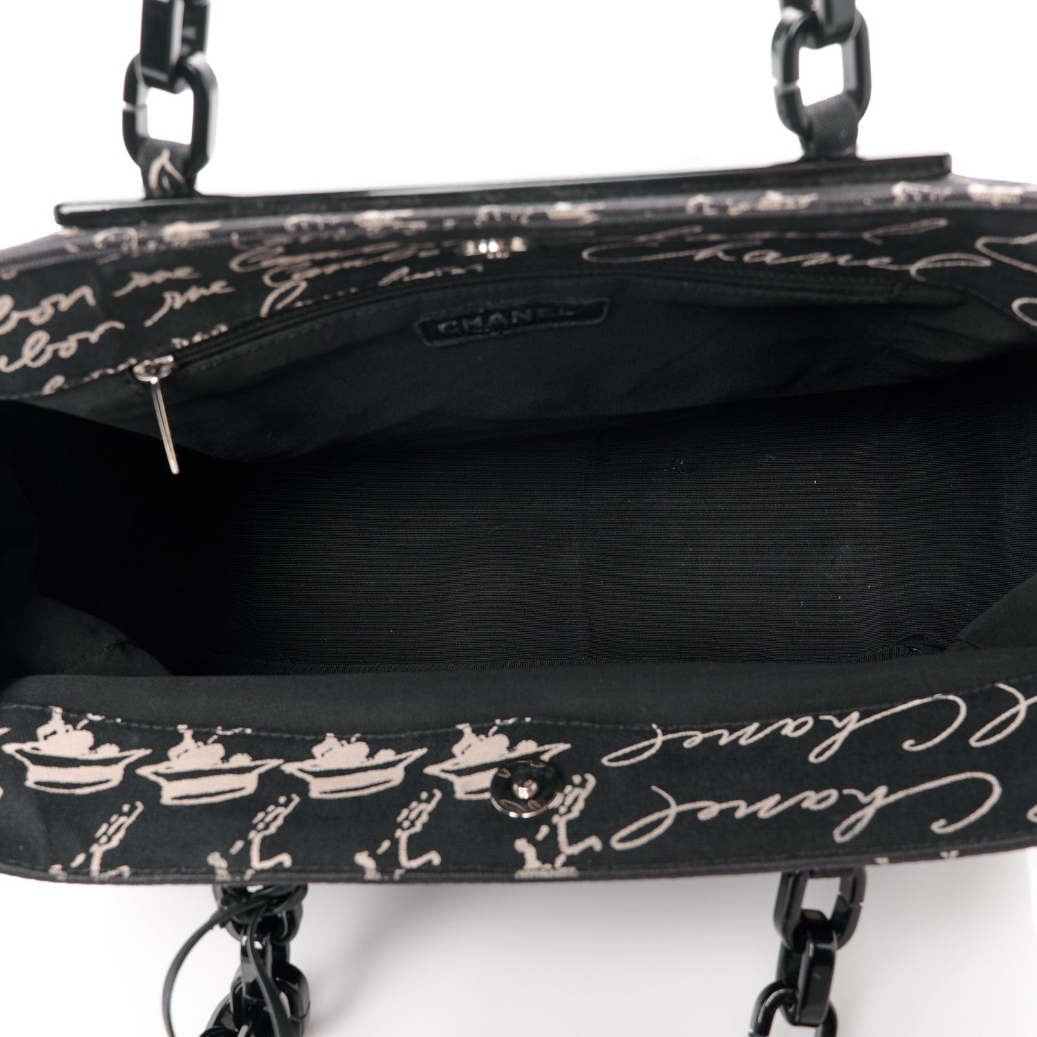 Chanel Canvas Camellia Flower Tote Black 5 of 11