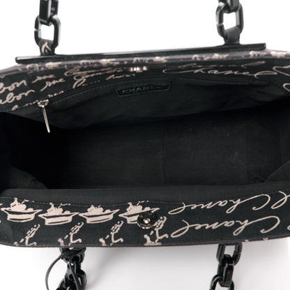 Chanel Canvas Camellia Flower Tote Black 5 of 11