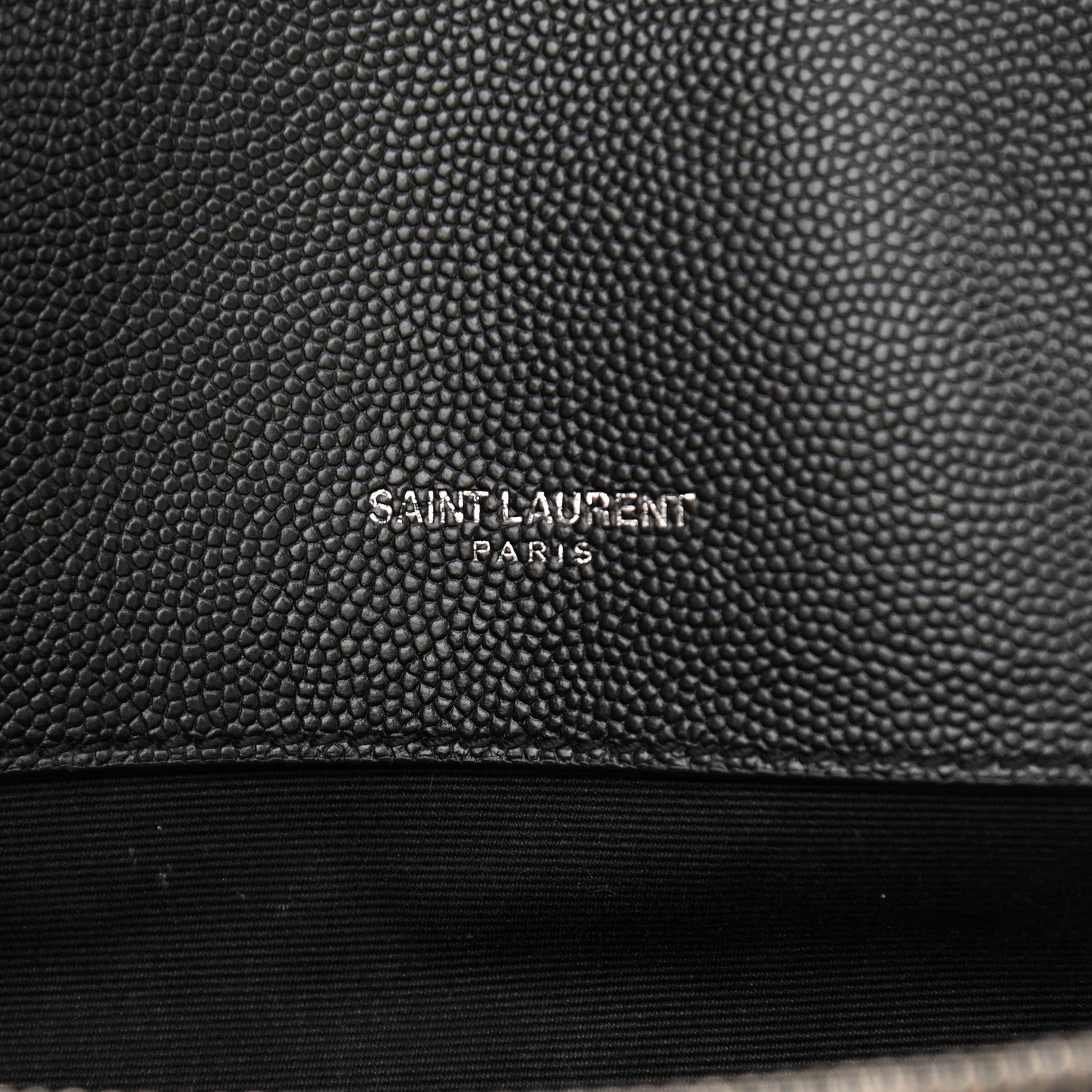 Saint Laurent Grain De Poudre Medium West Hollywood Monogram Fold-Over Black 12 of 22