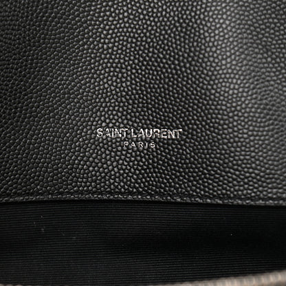 Saint Laurent Grain De Poudre Medium West Hollywood Monogram Fold-Over Black 12 of 22