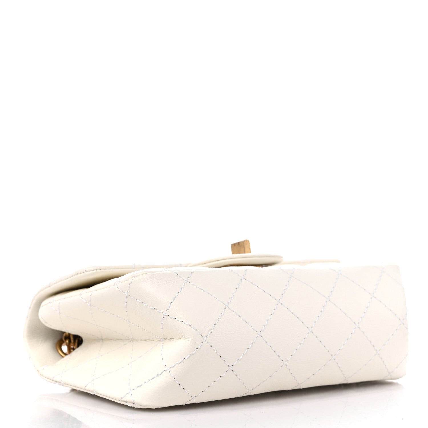Chanel Aged Calfskin Quilted 2.55 Reissue Mini Flap White 4 of 9