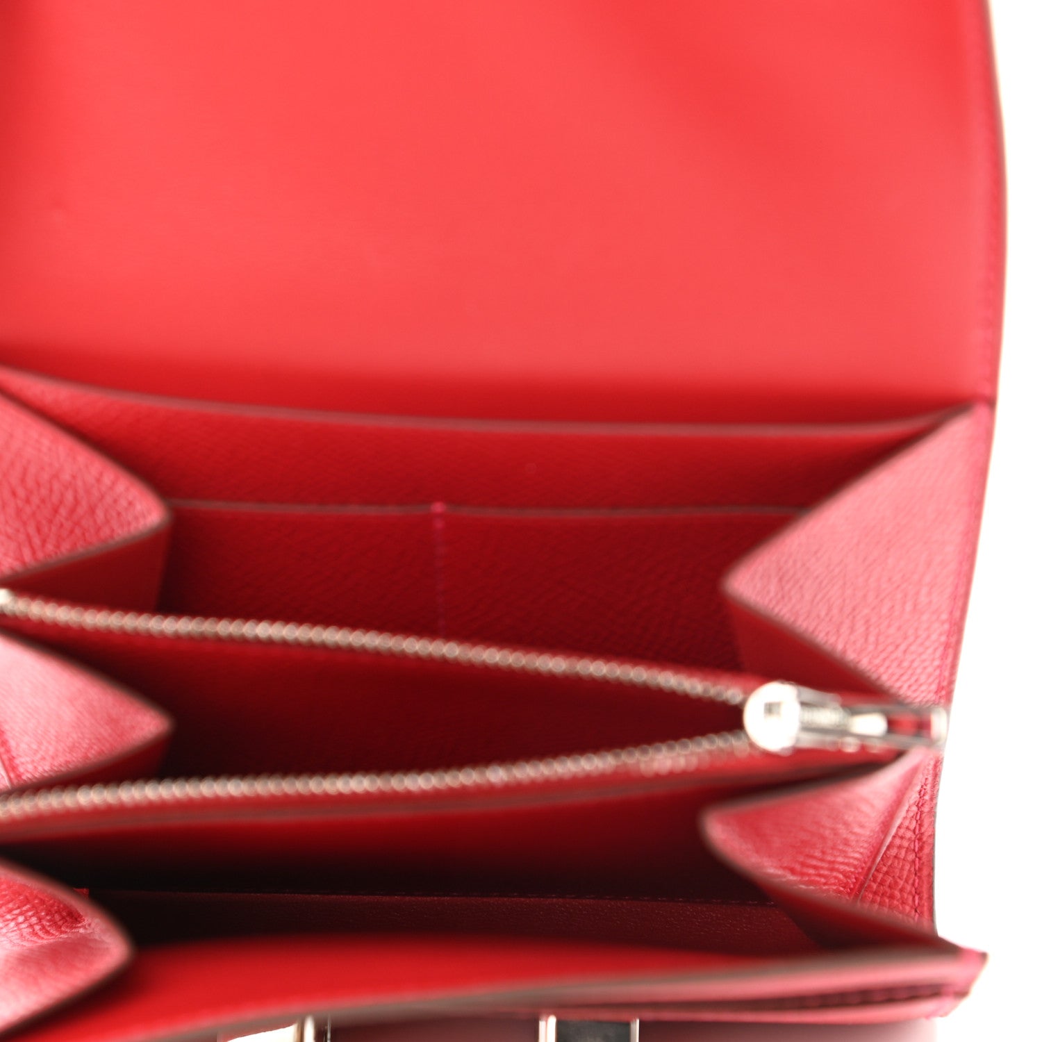 Hermes Epsom Constance Compact Passant Wallet Rouge Casaque 5 of 8