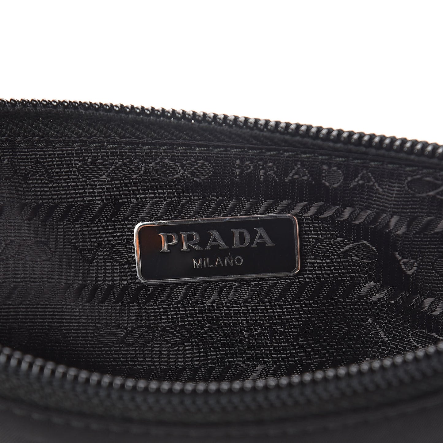 Tessuto Nylon Saffiano Wristlet Black