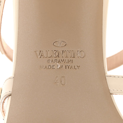 Valentino Garavani Calfskin Nappa Rockstud 60mm Caged Slide Sandals 40 Light Ivory 8 of 10