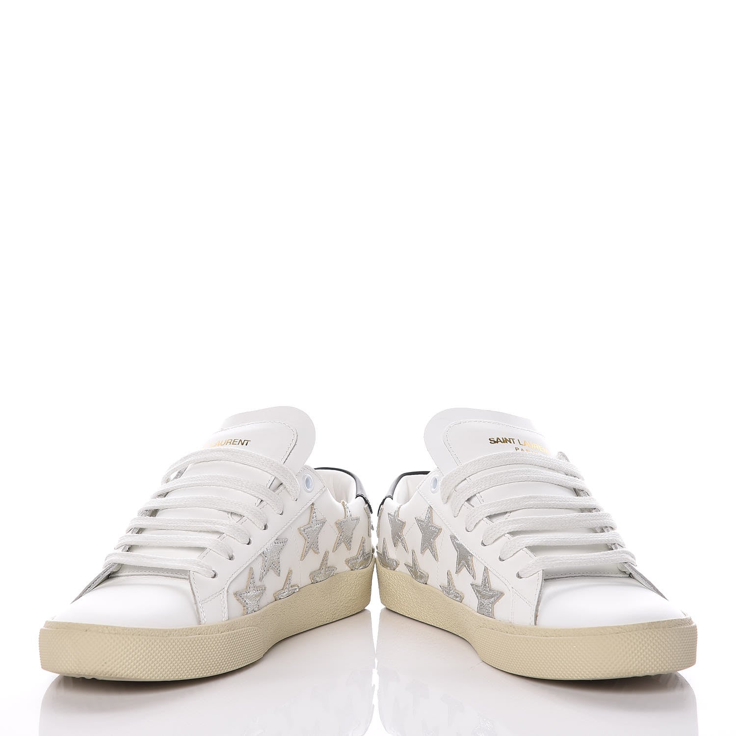 Saint Laurent Nappa Star Court Sneakers 37 Off White 5 of 11