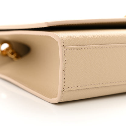 Saint Laurent Grain De Poudre Medium Monogram Kate Satchel Nude Powder 9 of 10