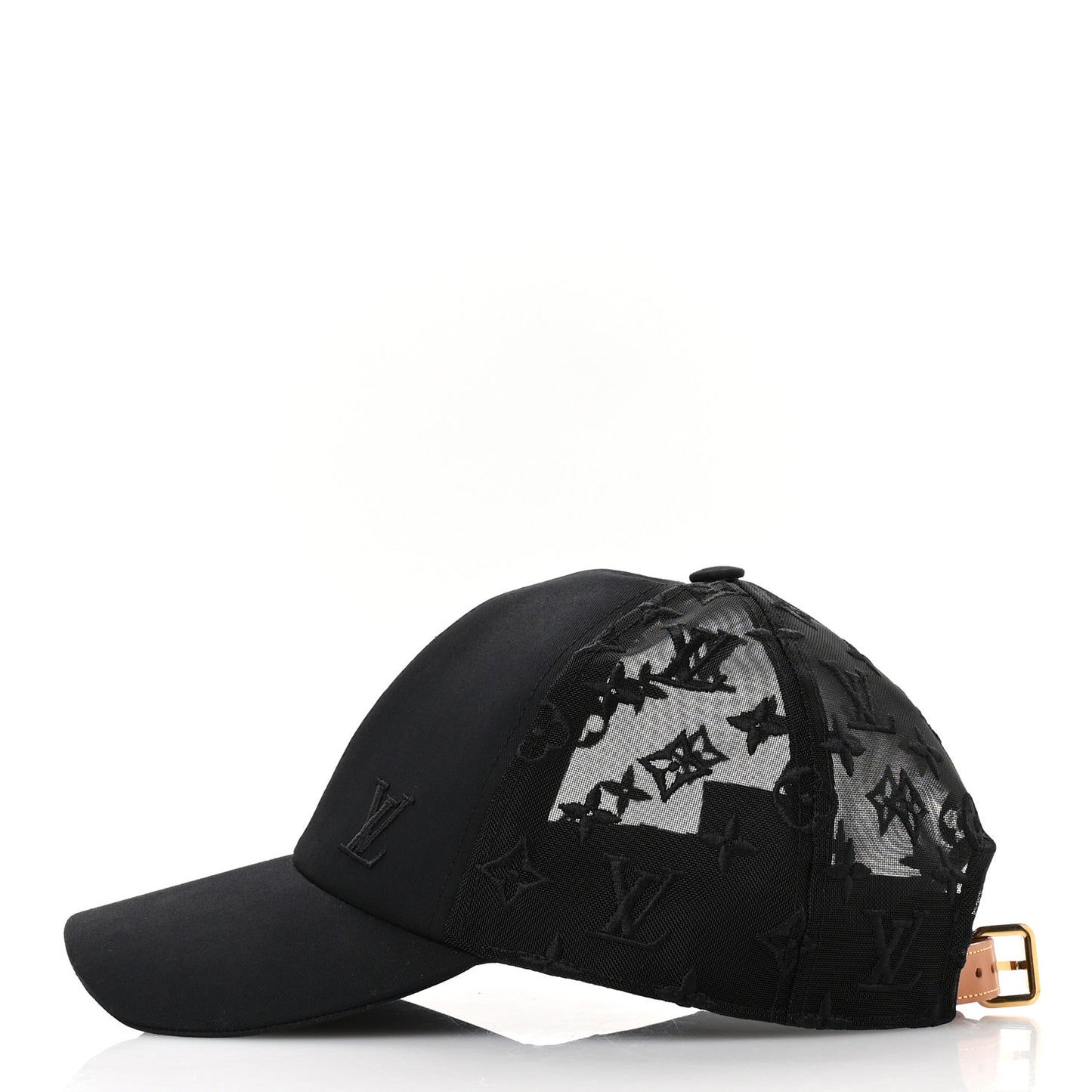 Monogram Mesh Cotton Cap M Black