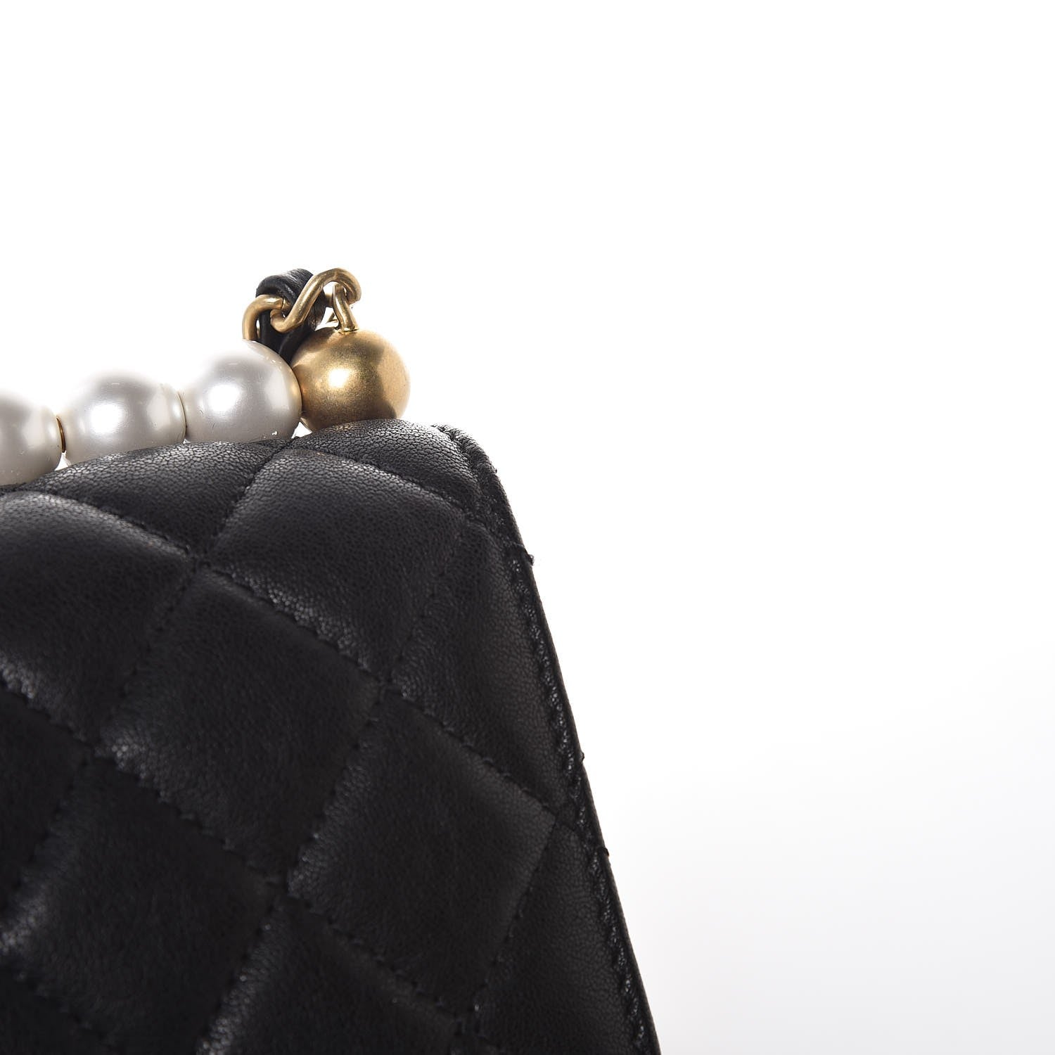 Chanel Lambskin Quilted Small Chic Pearls Flap Black 8 of 12