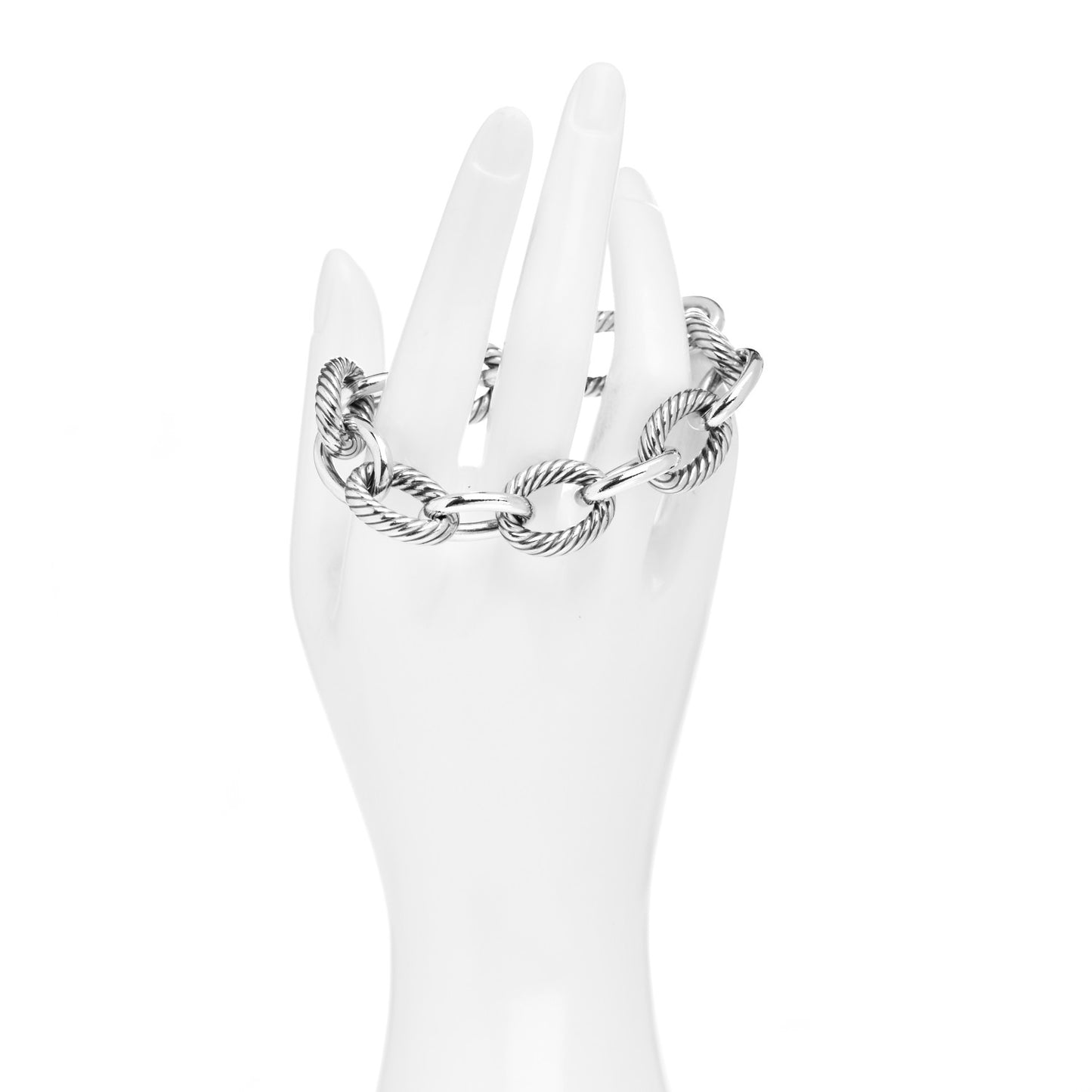 Sterling Silver 17mm Extra Large Oval Link Bracelet