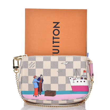Louis Vuitton Damier Azur 2016 Christmas Animation Mini Pochette Accessories 8 of 8